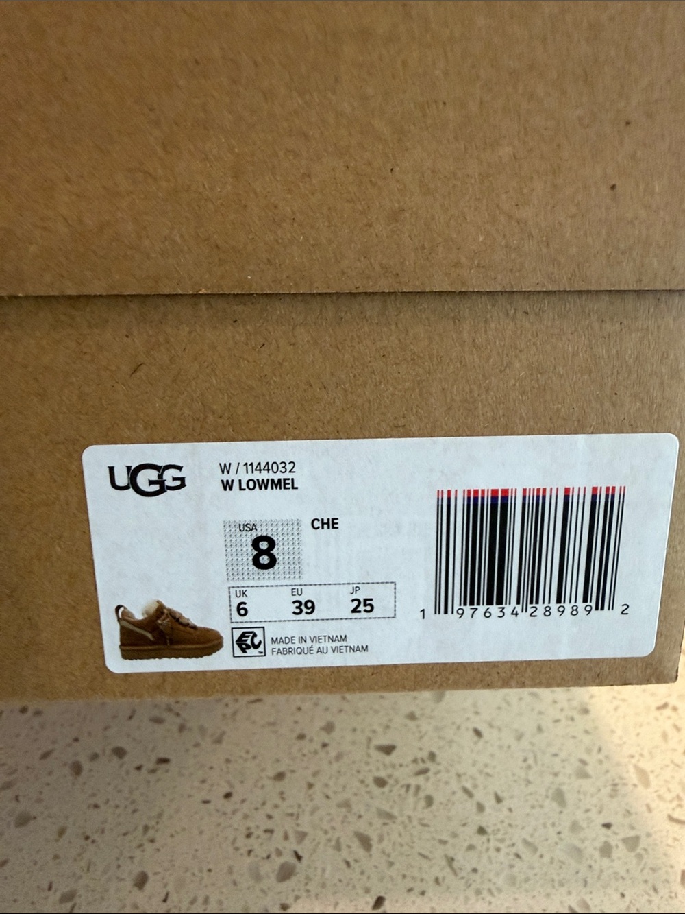 UGG Women’s Lowmel Suede & Mesh Lace-Up Boot Sneaker in Chestnut - Picture 4 of 8